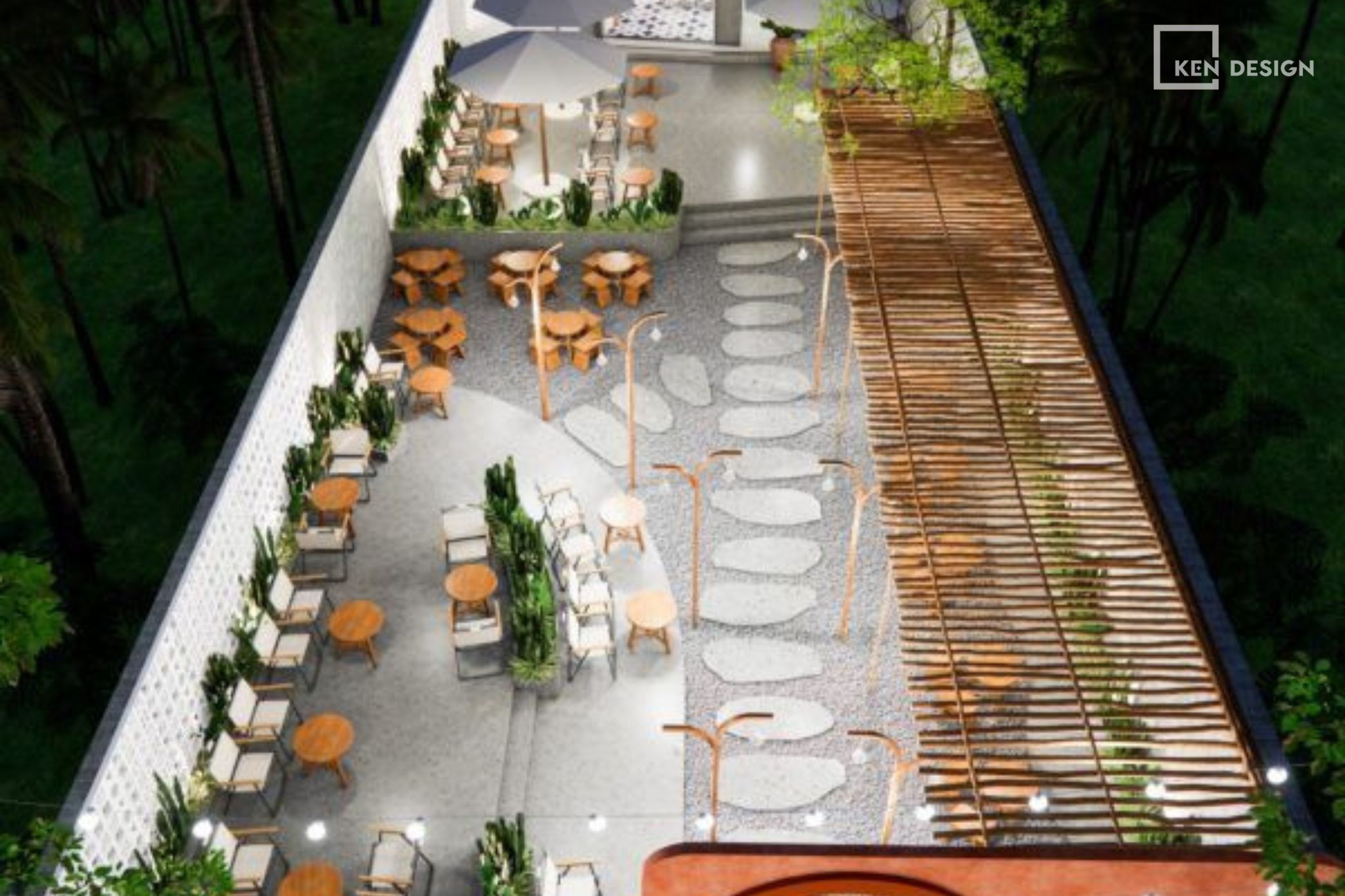 Thiết kế quán cafe sân vườn phong cách Đà Lạt